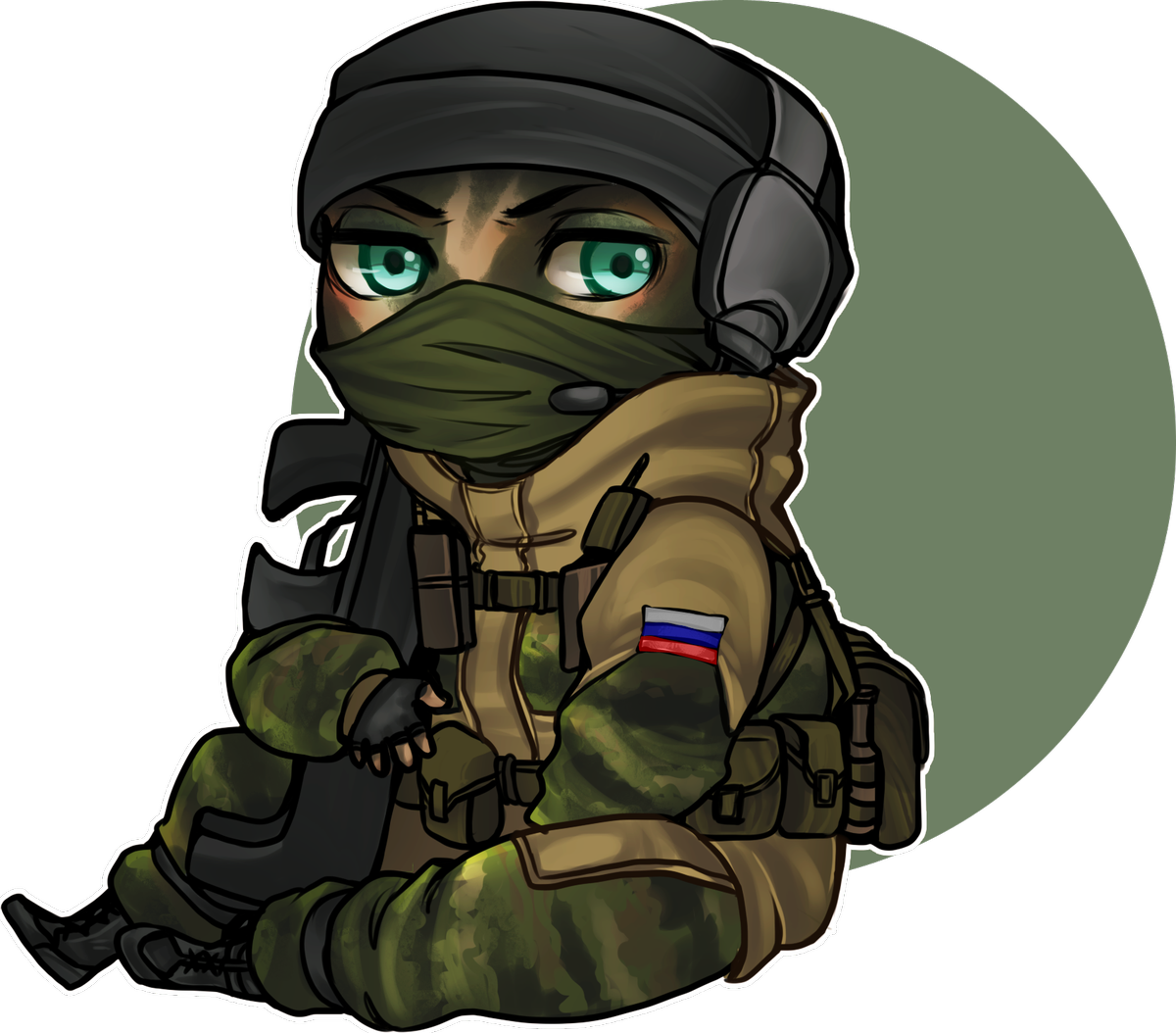 Rainbow Six Chibi Glaz (1200x1054), Png Download