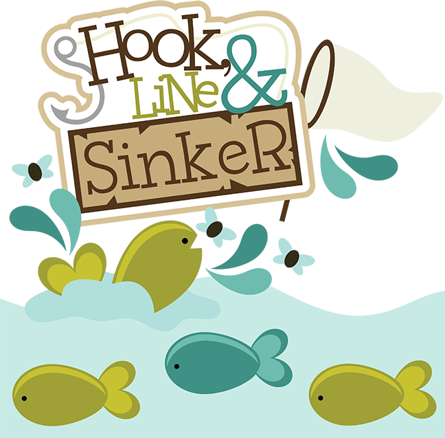 Hook, Line & Sinker Svg Scrapbook Collection Fishing - Fish Hook Line And Sinker (648x637), Png Download