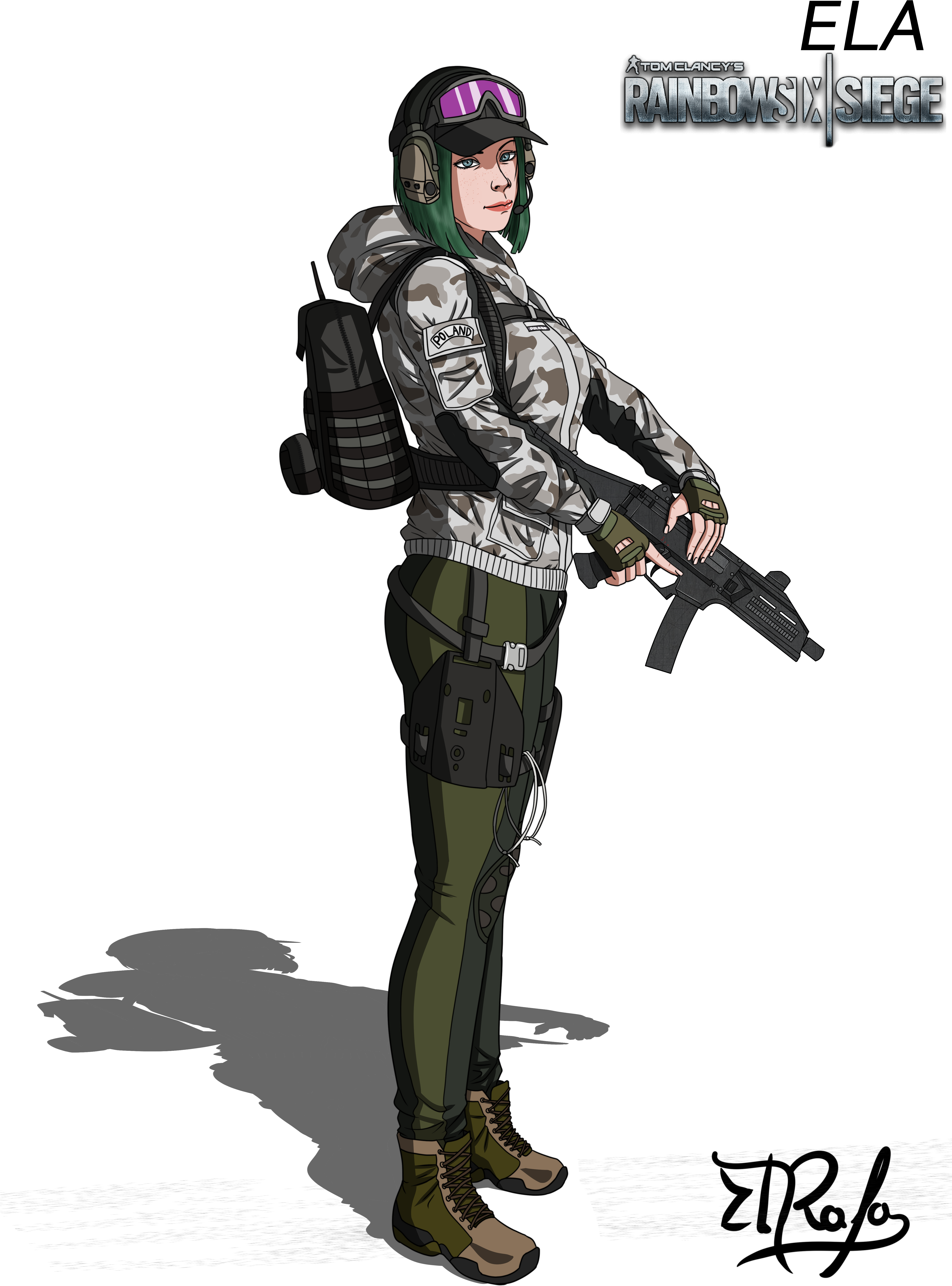 Ela By Zrafa Siege Pinterest Rainbows Gaming - Ghost Recon Wildlands Ela (4961x7016), Png Download