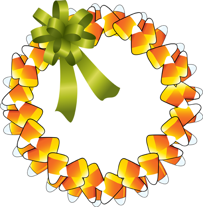 Clipart Happy Thanksgiving - Halloween Wreath Clip Art (675x687), Png Download