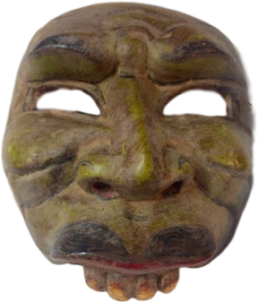 Torajan Wood Mask - Face Mask (300x400), Png Download