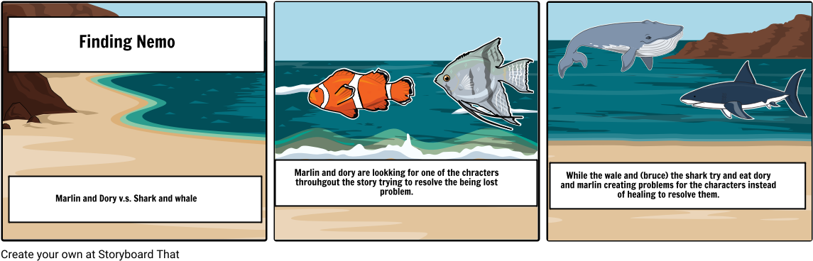 Finding Nemo Marlin And Dory V - Cartoon (1164x385), Png Download