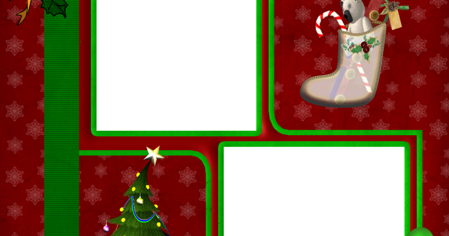 Christmas Scrapbook Layouts Clipart Christmas Ornament - Scrapbooking Christmas Layout Ideas (900x473), Png Download