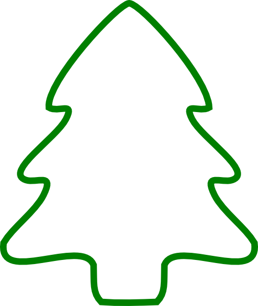 Green Christmas Tree Outline Clip Art Christmas Tree Outline Clip Art Full Size Png Download Seekpng