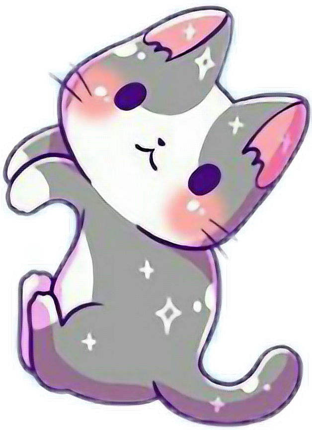 Report Abuse - Cat Cartoon Png Cute (628x864), Png Download