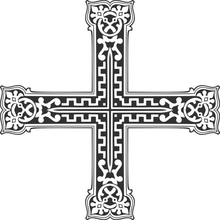 Christian Cross Computer Icons Ornament Art - Christian Cross (750x750), Png Download