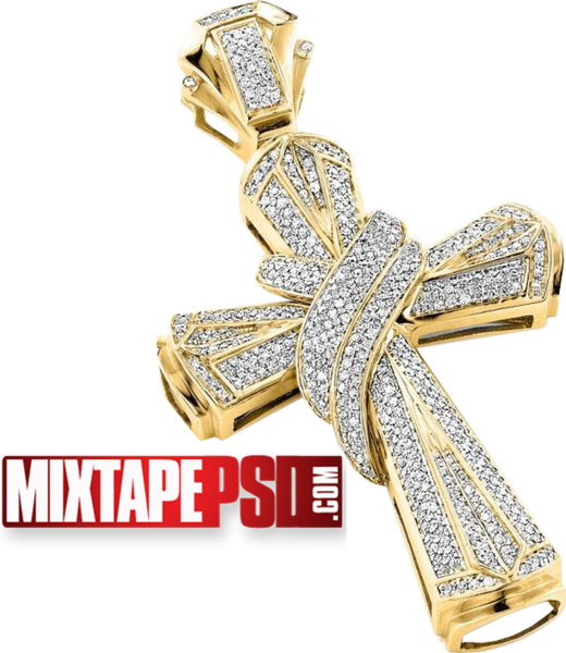 Share This Image - Men Gold Diamond Cross Pendant (520x600), Png Download