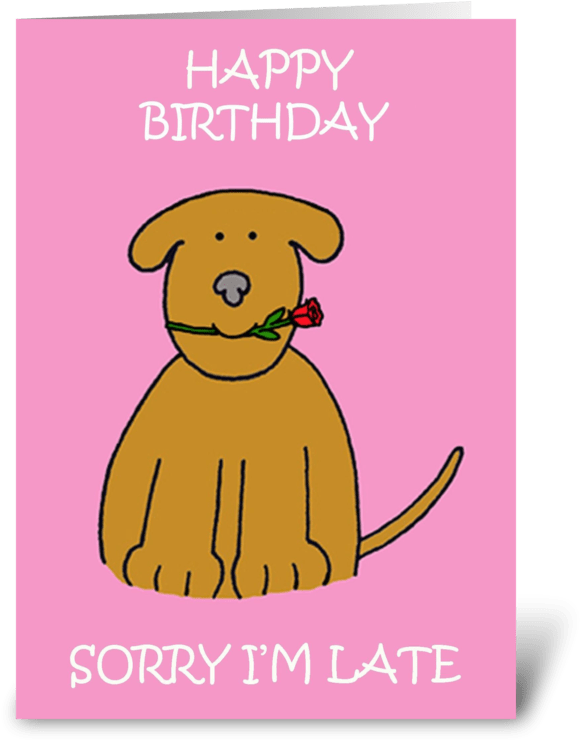 Belated Birthday Cute Puppy Greeting Card - Happy Birthday Warren Card (700x792), Png Download