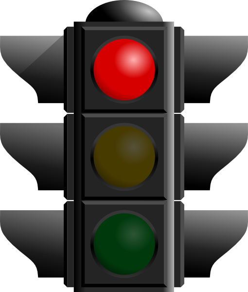 Red Traffic Light Clipart - Red Traffic Light Png (510x600), Png Download