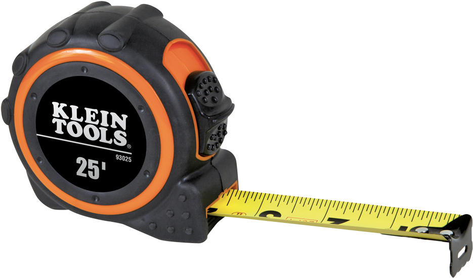 93025 - 93025 Klein Tools Tape Measure Single Hook - 25' (1000x1000), Png Download