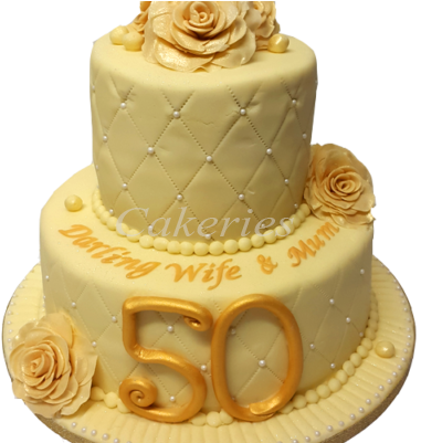 50th Birthday Cake Png (400x400), Png Download