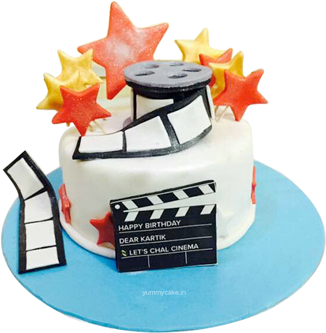 Movie Birthday Cake (500x500), Png Download