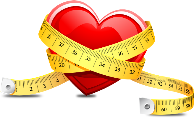 Heart - Heart With Tape Measure (723x429), Png Download