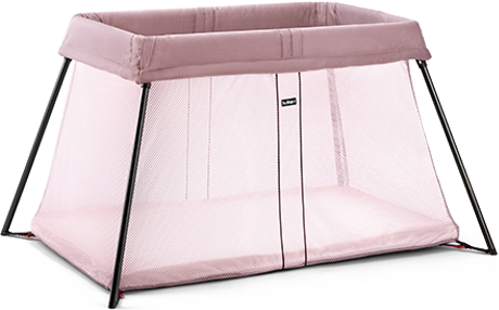 Best Travel/portable Baby Crib - Baby Bjorn Travel Cot Pink (460x286), Png Download