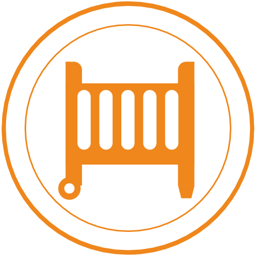 Pack And Play Crib - Infant Bed (500x500), Png Download