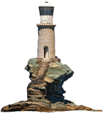 Lighthouse On Rock - Lighthouse (400x400), Png Download