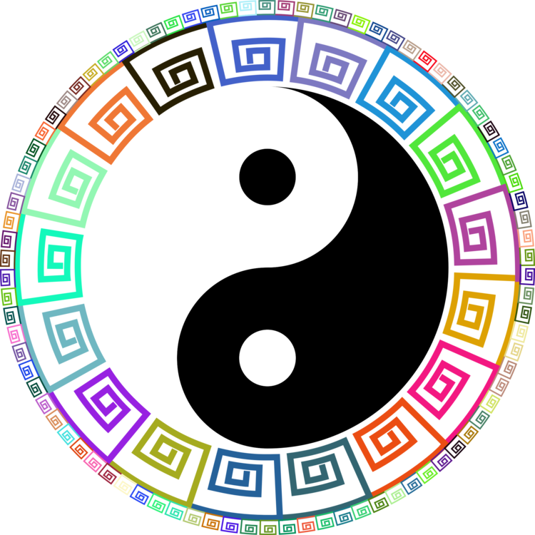 Yin And Yang Computer Icons Vivo V5s Binary Code Symbol - Schwarz-weiße Yin Yang-aufkleber Runder Aufkleber (750x750), Png Download
