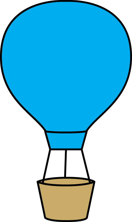 Hot Air Balloon Black And White - Hot Air Balloon Clipart (446x747), Png Download