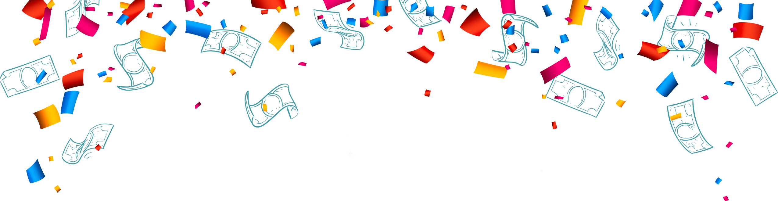 Daily Cash Drop - (2551x659), Png Download
