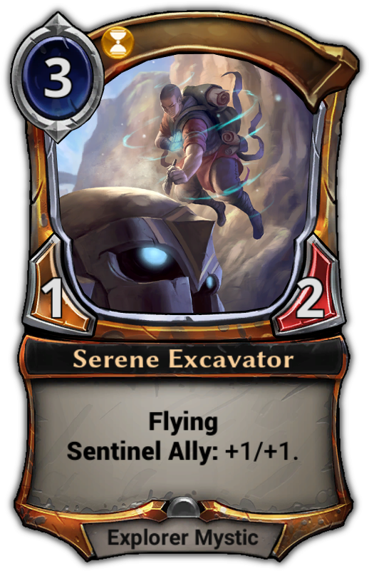 Serene Excavator - Ancient Lore Eternal (529x801), Png Download