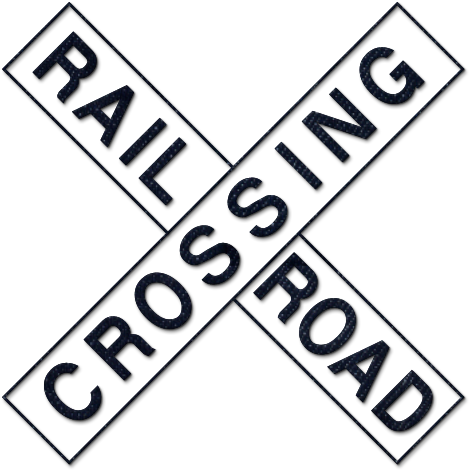 Rail Road Png Royalty Free - Blank Railroad Crossing Sign Printable (600x600), Png Download