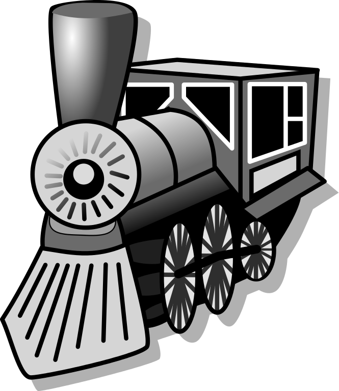 Gray Clipart Train - Train Clipart Transparent Background (665x768), Png Download