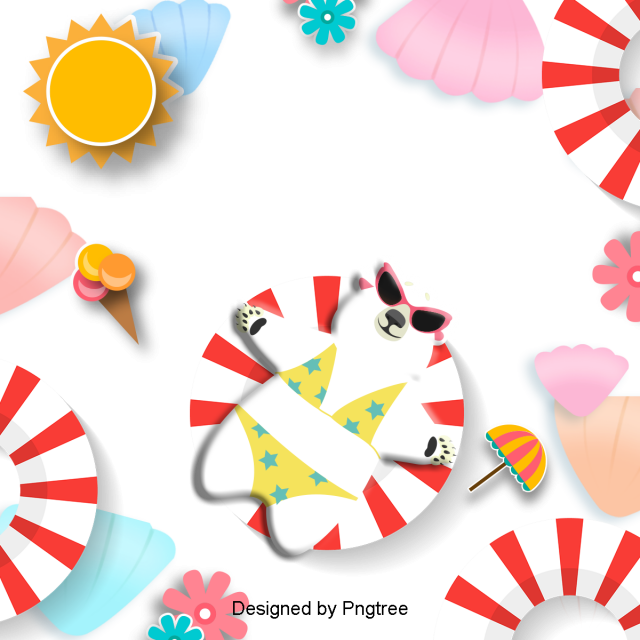Beautiful Cool Cartoon Summer Drinks Holiday Background, - Comics (640x640), Png Download