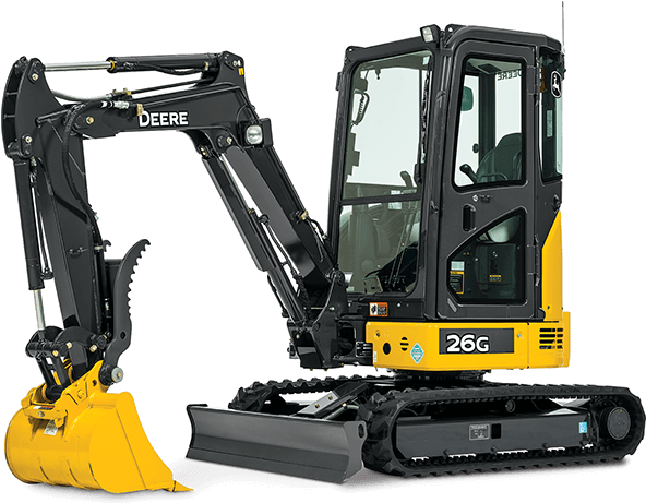 Request More Information - John Deere Compact Excavator (642x462), Png Download