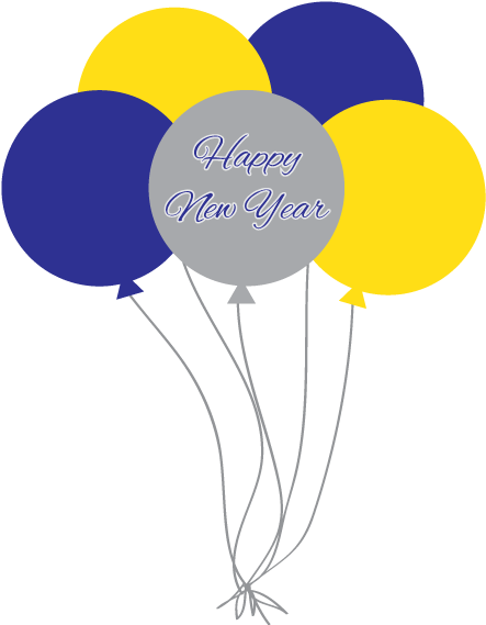 Blue - Yellow And Blue Balloon Png (453x578), Png Download