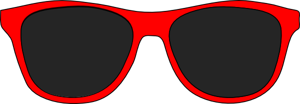 Black Glasses Sunglasses Clipart - Sunglass Clipart (600x209), Png Download