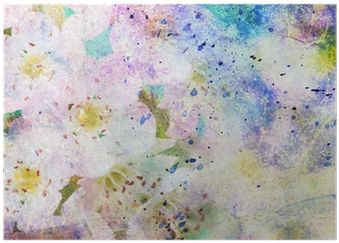 Grunge Messy Watercolor Splatter And White Flowers - Watercolor Painting (400x400), Png Download