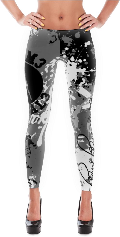 Ff Black And White Splatter Leggings - Dallas Cowboys Legging Xl (1000x1000), Png Download