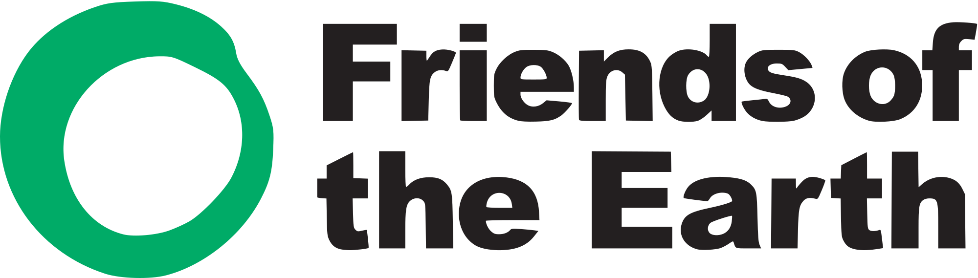 Graphic Transparent Library File Of The Earth Logo - Friends Of Earth Logo (2000x569), Png Download