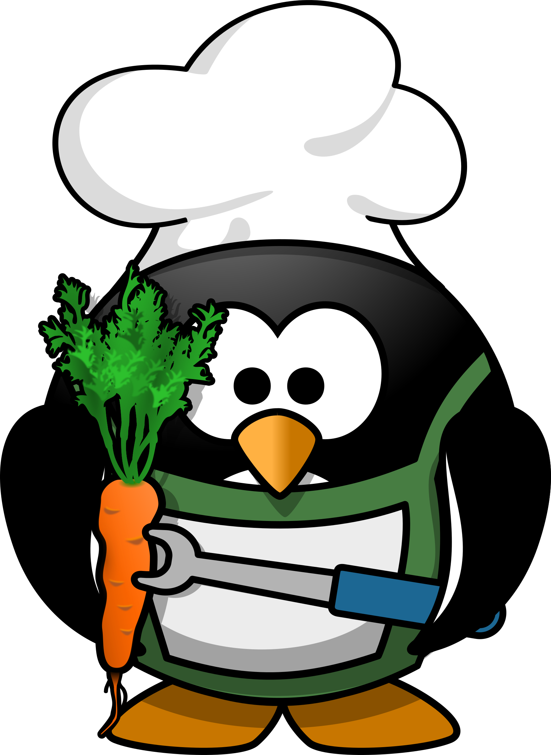 Veggie-penguin Vector Library Library - Chef Penguin (1753x2400), Png Download