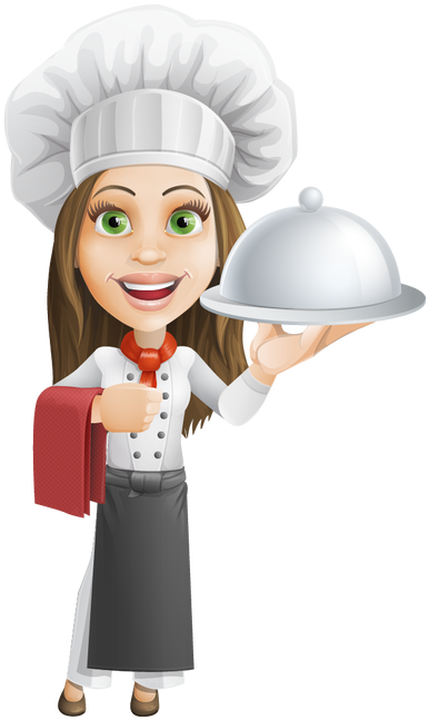 Png Download Cook Drawing Female Chef - Chef Woman Cartoon Png (637x800), Png Download