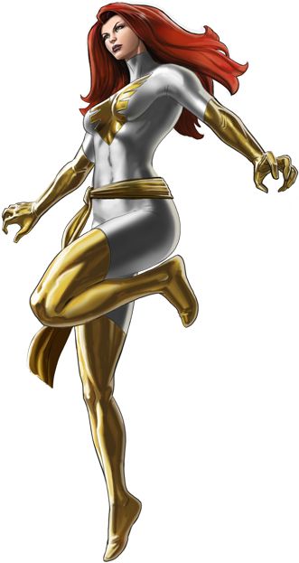 White Crown Phoenix Right Portrait Art - White Crown Phoenix Marvel (331x630), Png Download