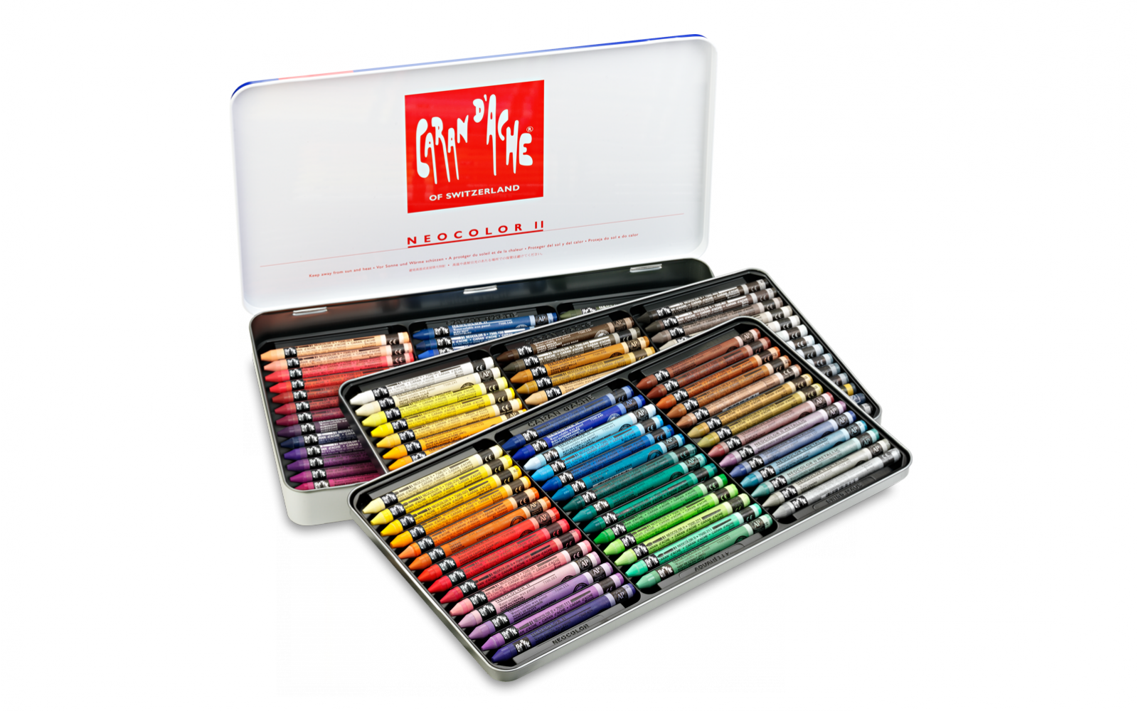 Caran D'ache Neocolor Ii 126 Colors Set - Caran D'ache - Neocolor Ii - 126 Assorted Water Soluble (1600x1000), Png Download