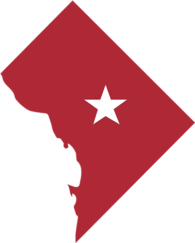 Lgbtq Non-discrimination In Washington, Dc - Washington Dc Map (500x500), Png Download