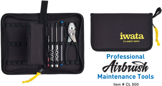 Iwata Pro Maintenance Tools - Iwata Professional Airbrush Maintenance Tools (580x313), Png Download