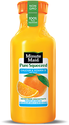 Pure Squeezed No Pulp With Calcium And Vitamin D - Minute Maid Orange Juice No Pulp (270x450), Png Download