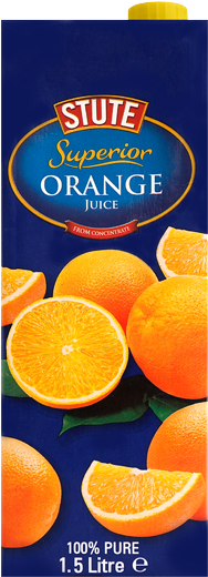 1 - 5 Litre - Stute Superior Orange Juice (600x600), Png Download