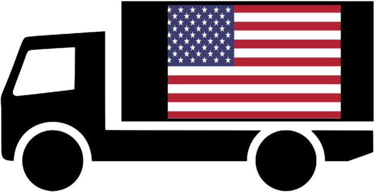 Shipping Paddle Usa - Truck Symbol Png (1024x1024), Png Download