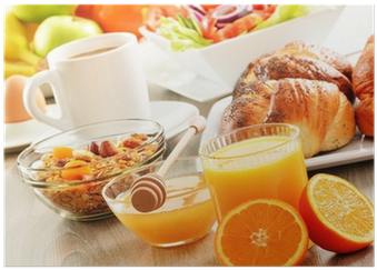 Breakfast Including Coffee, Bread, Honey, Orange Juice, - Breakfast With The King: A Devotional [book] (400x400), Png Download