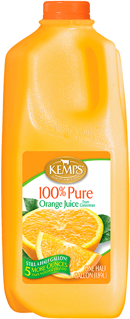 Orange Juice - Orange Juice Half Gallon (300x699), Png Download