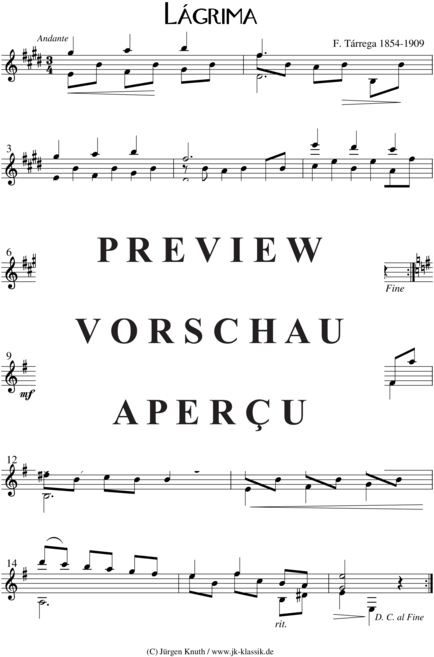 Lagrima - Pink Panther Saxophon Noten (550x778), Png Download