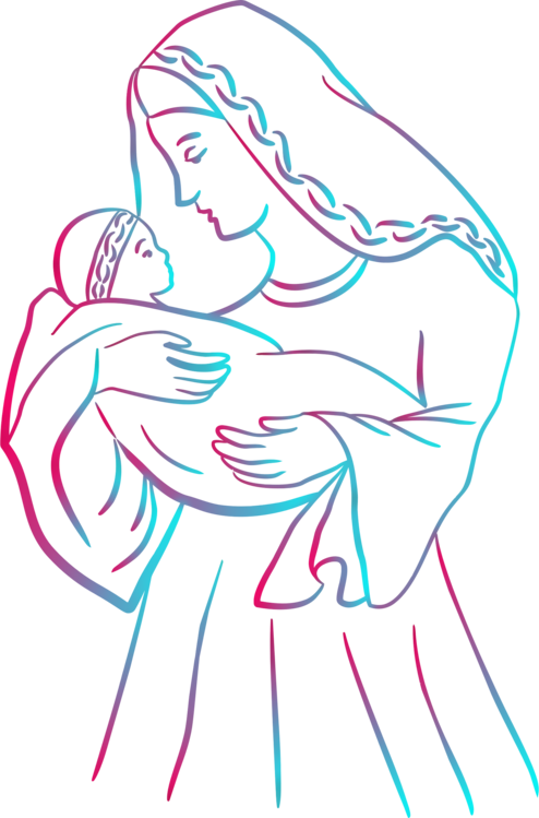 Christ Child Coloring Book Madonna Religion - Jesus Christ Drawing Easy (494x749), Png Download