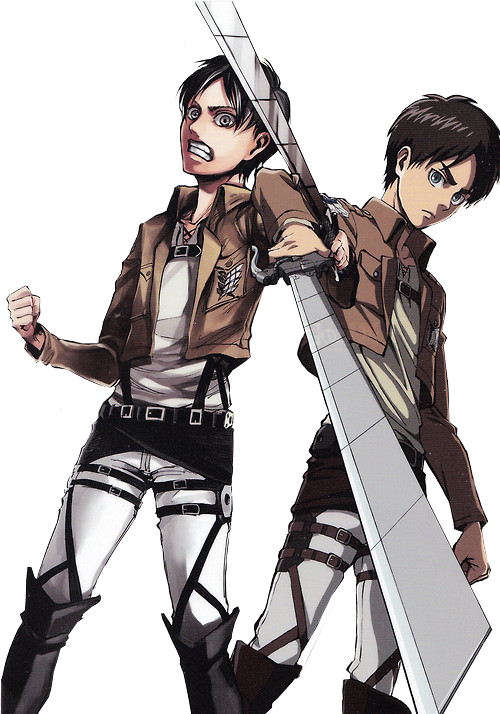 *~*~transparent Manga Eren And Anime Eren~*~* - Eren Manga Vs Anime (500x714), Png Download