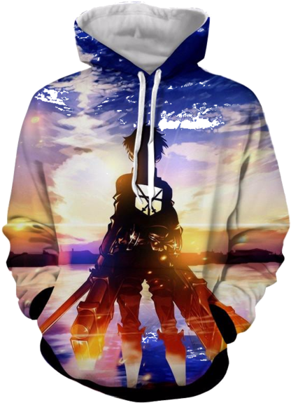 Attack On Titan - Guns And Roses Hoodies (600x600), Png Download