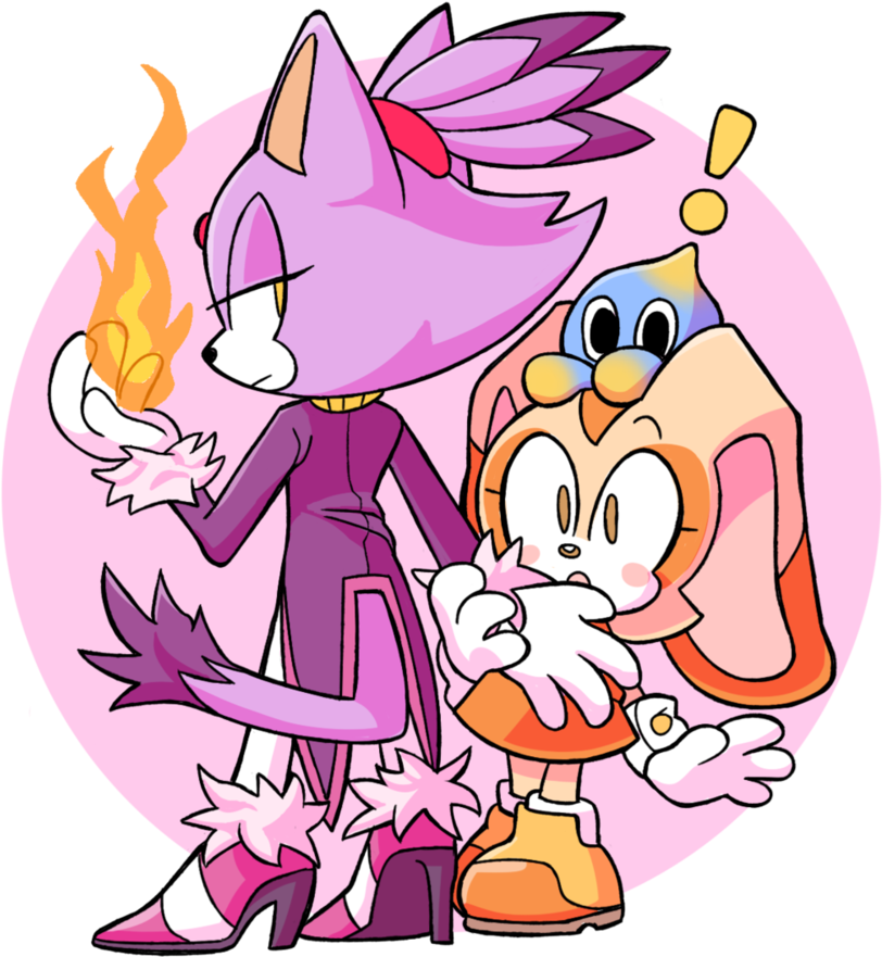 Protect Her By Cherucat Sonic 3, Sonic Mania, Silver - Cream The Rabbit Sticker (854x935), Png Download