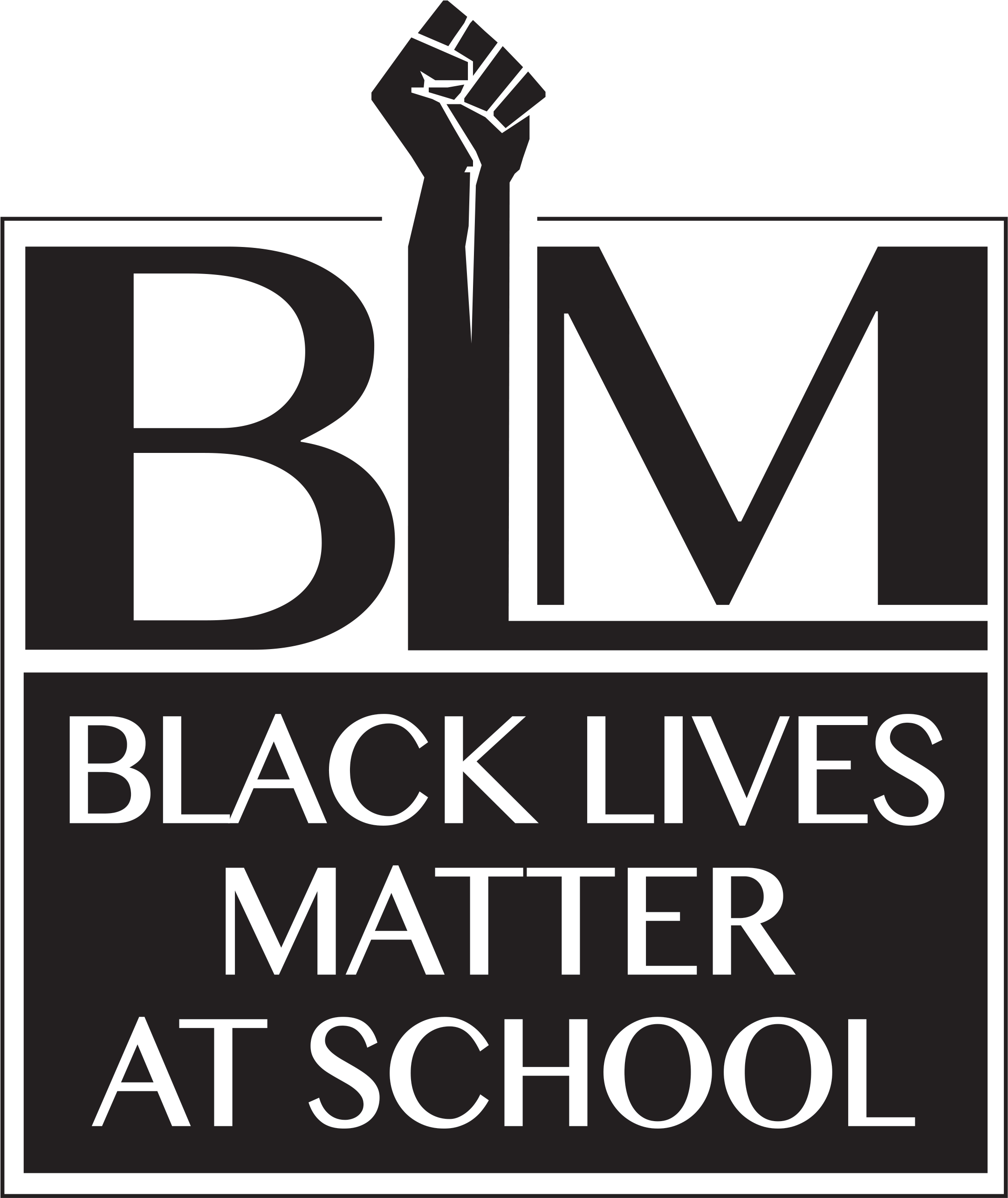 Blm Logos School - Black Power (2543x2584), Png Download